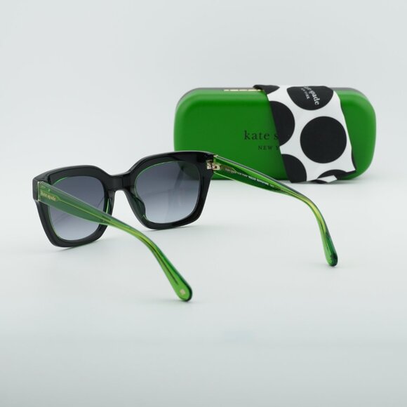 Kate Spade CAMRYN/S 07ZJ 9O Square Sunglasses - Black/Green/Grey main image 10